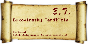 Bukovinszky Terézia névjegykártya