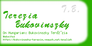 terezia bukovinszky business card